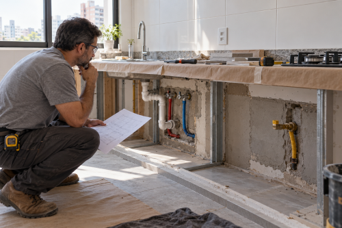 Reforma de cozinha em apartamento: o que muda com pontos de gás e água?